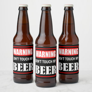 Rótulo Para Garrafa De Cerveja não toque na minha cerveja