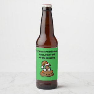 Rótulo Para Garrafa De Cerveja Ninguém Batendo Humor Natalino Engraçado no Banhei