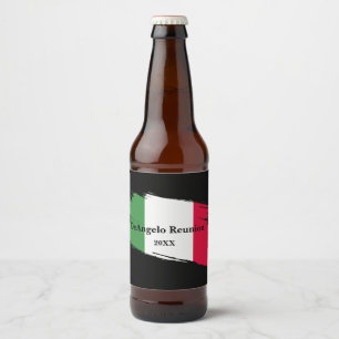 Rótulo Para Garrafa De Cerveja Nome de sobrenome italiano Sinalizador personaliza