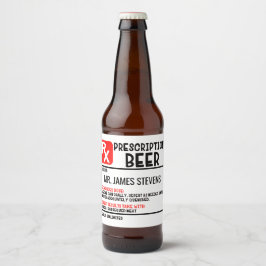 Rótulo Para Garrafa De Cerveja Nome Personalizado da Prescrição de Cerveja Engraç
