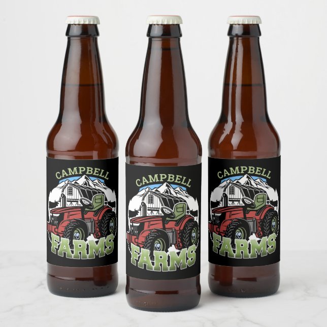 Rótulo Para Garrafa De Cerveja Nome Personalizado Farmer de Trator da Fábrica do  (Garrafas)