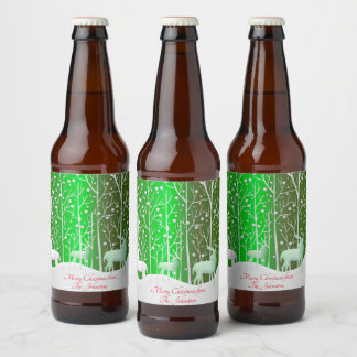 Rótulo Para Garrafa De Cerveja Nome Verde de Edição do Conjunto de Revistas Branc