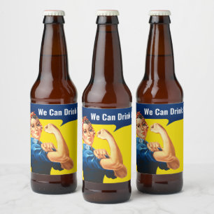 Rótulo Para Garrafa De Cerveja "Nós podemos beber", motivação Rosie, o Riqueir