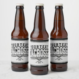 Rótulo Para Garrafa De Cerveja Número da Equipe do NOME ADD do Jogador de Lacross