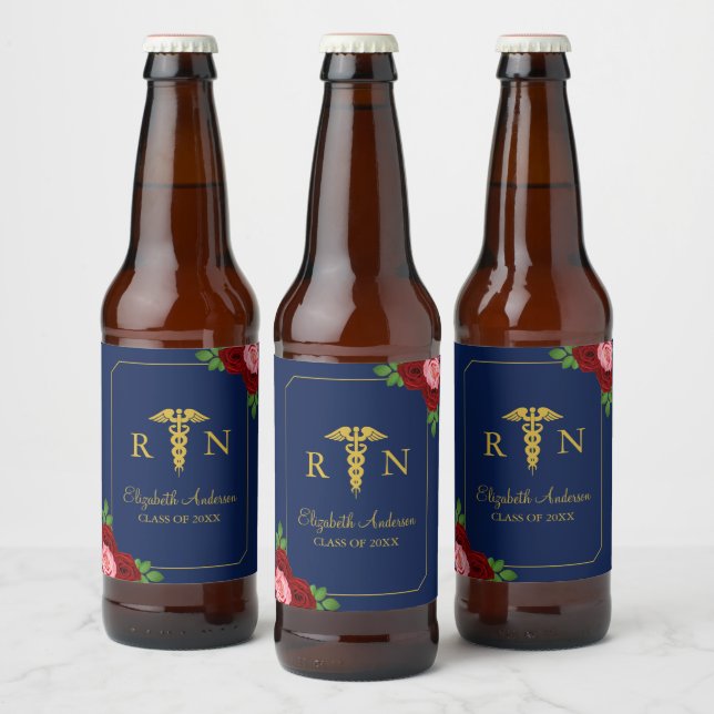 Rótulo Para Garrafa De Cerveja Nurse Graduation (Garrafas)