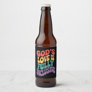 Rótulo Para Garrafa De Cerveja O amor de Deus é Jesus cristão totalmente inclusiv