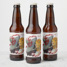 Rótulo Para Garrafa De Cerveja O Beijo da Bruxa: Um Jack o Lanterna no Halloween