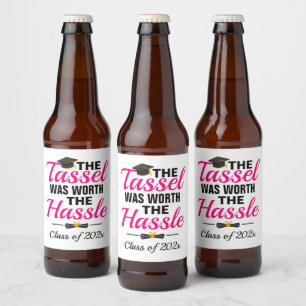 Rótulo Para Garrafa De Cerveja O Tassel Valeu A Pena Com A Graduação De Hassle