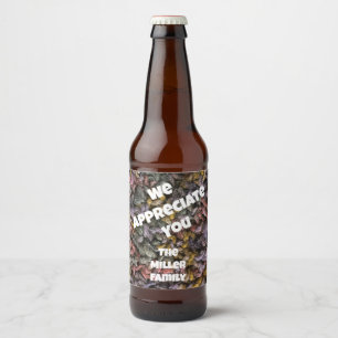 Rótulo Para Garrafa De Cerveja Obrigado Da Família Yarn Homey Apreciação