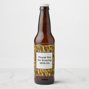 Rótulo Para Garrafa De Cerveja Obrigado Vacation boa vinda Dourado da prata do