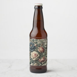 Rótulo Para Garrafa De Cerveja Observações de Snide - Travesseiro Grotesco Floral