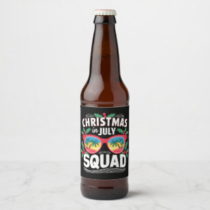 Rótulo Para Garrafa De Cerveja Óculos de Sol de Natal em Julho Esquadra Verão Pra