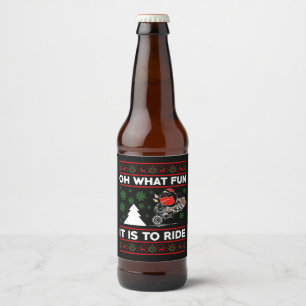 Rótulo Para Garrafa De Cerveja Oh Que Diversão É Andar De Santa Motocross Dirt Bi