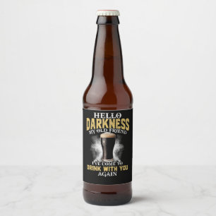 Rótulo Para Garrafa De Cerveja Olá Escuridão Meu Velho Amigo