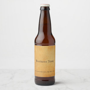 Rótulo Para Garrafa De Cerveja Olhar de Papel Antigo Nostálgico Elegante Bebida C