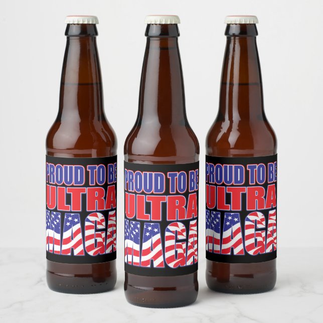 Rótulo Para Garrafa De Cerveja Orgulho de apoiar o presidente Trump (Garrafas)