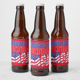 Rótulo Para Garrafa De Cerveja Orgulho De Apoiar O Presidente Trump