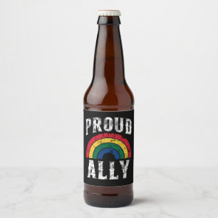 Rótulo Para Garrafa De Cerveja Orgulho Rainbow Orgulho Ally Orgulho Lésbica Vinta