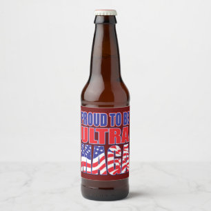 Rótulo Para Garrafa De Cerveja Orgulhoso de ser um apoiador de trunfos