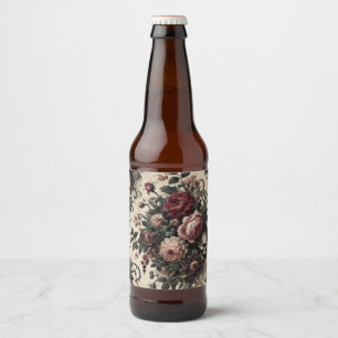Rótulo Para Garrafa De Cerveja Os Jardins Suspensos do Arcano – Floral Gótico
