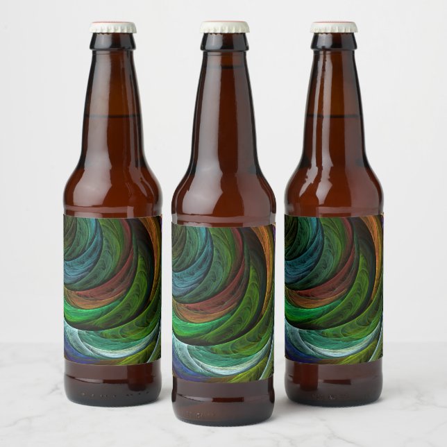 Rótulo Para Garrafa De Cerveja Padrão de Abstrato de Arte Moderna com Glória de C (Garrafas)