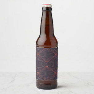 Rótulo Para Garrafa De Cerveja Padrão gráfico simples e elegante inspirado no N