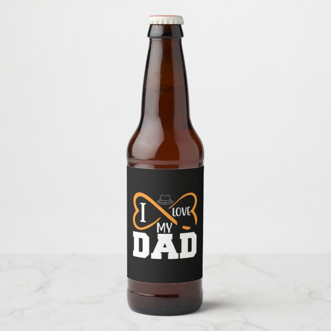 Rótulo Para Garrafa De Cerveja Pai Presente Eu Amo Meu Pai (Frente)