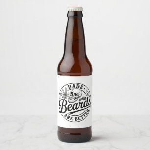 Rótulo Para Garrafa De Cerveja Pais Com Barbas São Melhores Dia dos Pais Caveira