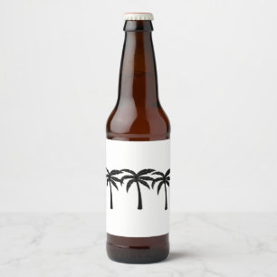Rótulo Para Garrafa De Cerveja Palmeiras tropicais