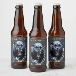 Rótulo Para Garrafa De Cerveja Pantera Negra