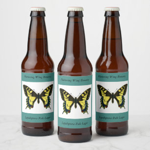 Rótulo Para Garrafa De Cerveja Papilio machaon - Borboleta do Velho Mundo