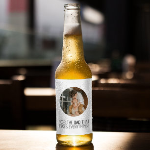 Rótulo Para Garrafa De Cerveja Para o Pai que conserta tudo"