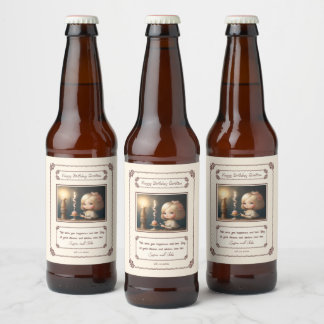 Rótulo Para Garrafa De Cerveja Parabéns, garota 01
