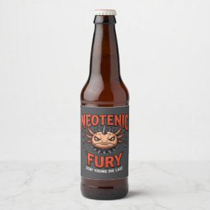 Rótulo Para Garrafa De Cerveja Paródia de Banda de Heavy Metal Axolotl Tour dos A