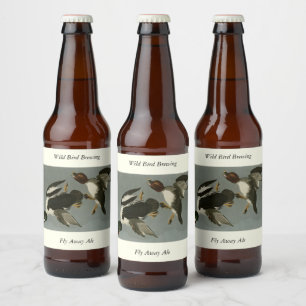 Rótulo Para Garrafa De Cerveja Pato-ouro - das Aves da América de Audubon