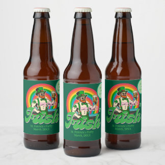 Rótulo Para Garrafa De Cerveja Patrick LGBTQ+ Personalizado, Rua Irlandesa e Orgu