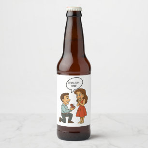 Rótulo Para Garrafa De Cerveja Pedido de Casamento Personalizado Você Casa Comigo