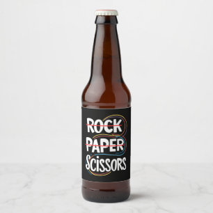 Rótulo Para Garrafa De Cerveja Pedra Papel Tesoura Lésbica Engraçado Orgulho Gay