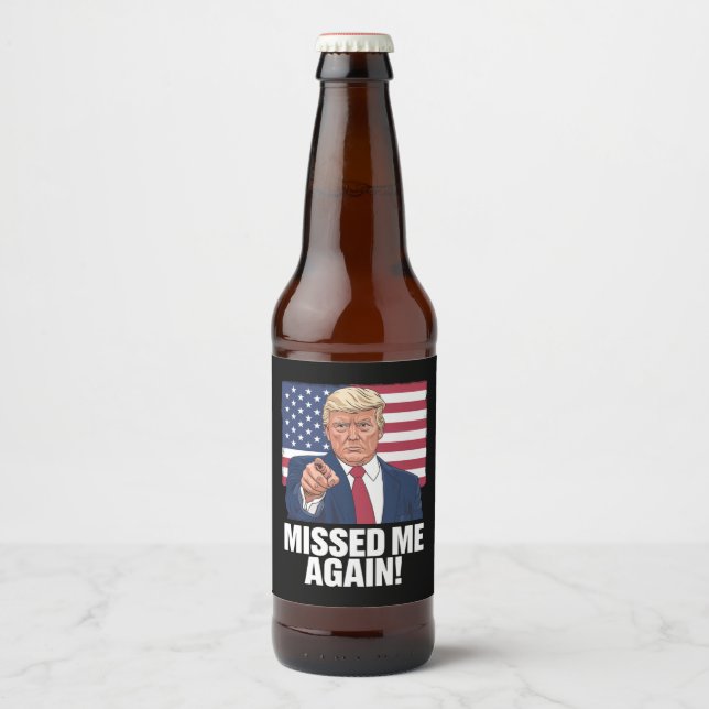 Rótulo Para Garrafa De Cerveja Perdeu-Me Novamente, Perdeu As Eleições Trump 2024 (Frente)