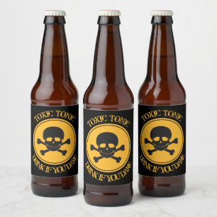Rótulo Para Garrafa De Cerveja Perigo Tônico Tônico Tônico