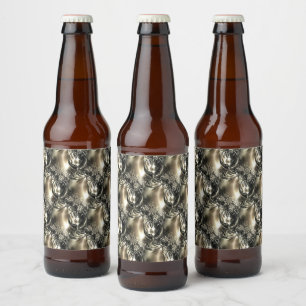 Rótulo Para Garrafa De Cerveja Pérolas Douradas