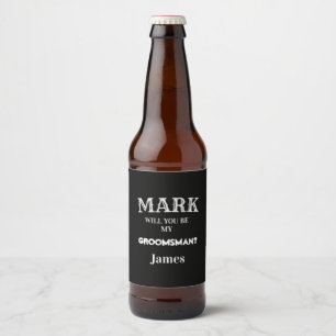 Rótulo Para Garrafa De Cerveja Personalização de casamento de proposta de Padrinh