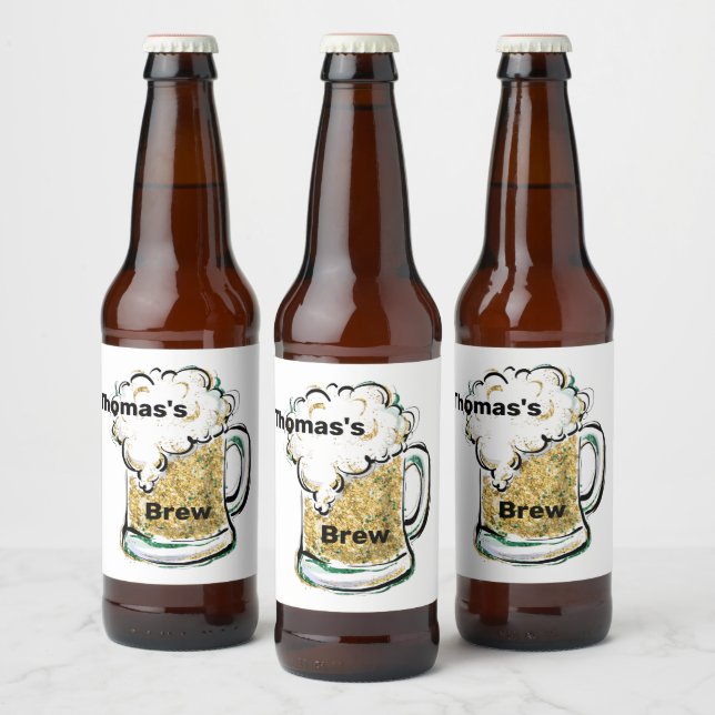 Rótulo Para Garrafa De Cerveja Personalizado (Garrafas)