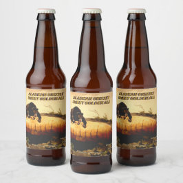 Rótulo Para Garrafa De Cerveja Personalizar Alaskan Grizzly Golden Ale Cerveja Ar
