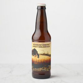 Rótulo Para Garrafa De Cerveja Personalizar Alaskan Grizzly Golden Ale Cerveja Ar