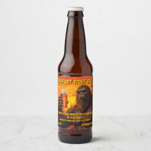 Rótulo Para Garrafa De Cerveja Personalizar Bebendo Bigfoot A Cerveja No Sunset V