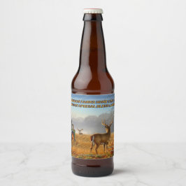 Rótulo Para Garrafa De Cerveja Personalizar Caça ao Cervo Grande Celeiro Duelo De
