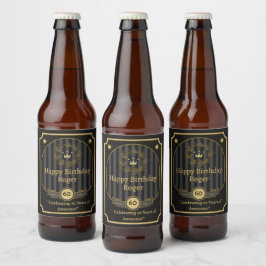 Rótulo Para Garrafa De Cerveja Personalizar Feliz Aniversário Para Um Amigo Detal