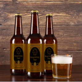 Rótulo Para Garrafa De Cerveja Personalizar Feliz Aniversário Para Um Amigo Detal
