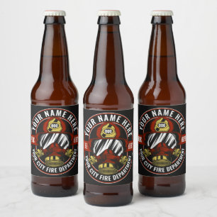Rótulo Para Garrafa De Cerveja Personalizar o NOME do Emergência de Fogo de Más